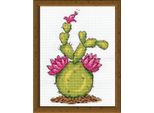Kit Per Ricamo A Punto Croce Design Works "Cactus"", Schema Contato, 13X18 Cm"
