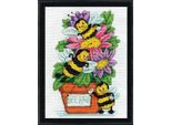 Kit Punto Croce Contato Design Works "Bee Kind"", 13X18 Cm"