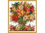 Kit Per Ricamo A Punto Croce Design Works "Fabulous Autumn"", Schema Contato, 30X36Cm"
