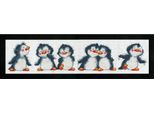 Kit Per Ricamo A Punto Croce Design Works "Pinguini"", Schema Contato, 10X46Cm"