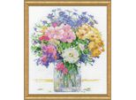Kit Punto Croce Contato Design Works "Pastel Floral"", 30X36Cm"