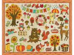 Kit Per Ricamo A Punto Croce Design Works "Autunno"", Schema Contato, 30X40Cm"