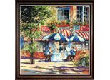 Confezione Da Ricamo A Punto Croce Design Works "Café In The Sun"", Schema Contato, 36X36Cm"