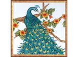 Confezione Da Ricamo A Punto Croce Design Works "Peacock"", Schema Contato, 36X36Cm"