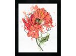 Kit Per Ricamo A Punto Croce Design Works "Fiori Color Pesca"", Schema Contato, 20X25Cm"