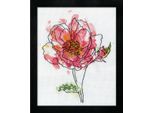 Confezione Da Ricamo A Punto Croce Design Works "Fiori Rosa"", Schema Contato, 20X25Cm"