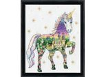 Kit Per Ricamo A Punto Croce Design Works "Picturesque Unicorn"", Schema Contato, 20X25Cm"