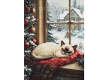 Luca-S Kit Punto Croce Contato "Le Sommeil D'hiver"", 29X40Cm, Fai Da Te"
