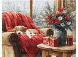 Luca-S Kit Per Arazzo Contato "Momento Di Natale"", 23,5X18Cm, Fai Da Te"