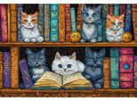 Kit Per Ricamo A Punto Croce Letistitch "Bookshelf"", Schema Contato, 32X22Cm"