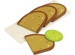 Goki 51812 Fette Di Pane, 4 Fette, 1 Foglia Di Lattuga, Multicolore (1 Set)