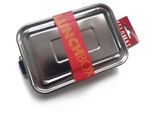 Lunch Box 18X12X6Cm Con Divisorio E Chiusura A Morsetto In Acciaio Inox