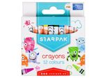 Pastelli A Cera 12 Colori Stasrpak