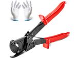 Pinza Per Capicorda A Cricchetto 240 Mm² - Pinza Per Capicorda A Crimpare, 250 Mm - Tagliacavi A Cricchetto 250 X 85 X 35 Mm - Tagliafili A Cricchetto - Manuale Portatile, Con Guanti - Rame, Alluminio