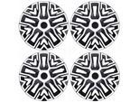 Tappi Mozzo Universali 16'' Nrm The Best Bicolore Bianco E Nero 4 Pezzi