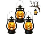 Led Lanterna Ciondolo Decorazione Zucca Halloween Set Di 3
