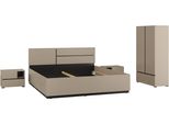 Schlafzimmer-Set INOSIGN Cross, moderne, grifflose Optik, FSC-zertifiziert, braun (congo), 2trg. Schrank + ohne Matratze, B/H: 180cm x 200cm, Schlafzimmermöbel-Sets, Komplettschlafzimmer-Set