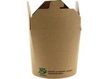 Papstar 87268 Papstar Snackbox "Pure"", Quadrato, 230 Ml, Marrone"