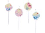 Amscan 9903048 - 4 Candele Mini Figurina Be A Mermaid Altezza 7 Cm, Decorazione
