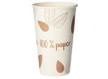 Papstar 88236 Papstar Bicchiere Di Carta "Puro"" Zero, 0,4 L, Beige/Marrone"