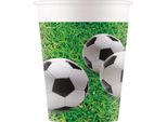 Bicchieri Di Carta Per Feste Di Calcio (Wm) - Set Di 8 Bicchieri Da 200 Ml - Biologici (Carta Fsc) - Perfetti Per Ogni Occasione Per I Tifosi Di Calcio!