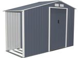 Casetta Da Giardino In Metallo Rojaplast Luke A 268 X 117 Cm Grigio