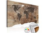 Quadro In Sughero Non Tessuto - Mosaico Di Legno 120X80 Cm Carte K-C-0050-P-E