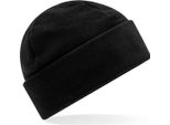 Beechfield B243R | Beechfield Recycled Fleece Cuffed Beanie - 100% Poliestere Riciclato - Farbe: Nero - GrößE: Taglia Unica