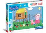 Puzzle Clementoni 60 Pezzi Maxi Peppa Pig Superkolor