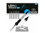LÖTix Set Stazione Saldante 60W Saldatore Fine Set Saldatore Pistola Saldatore Con 6 Punte & Supporto