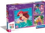 Clementoni - Puzzle Disney Princess 3X48 ElementóW, Oficjalny Produkt Edukacyjny