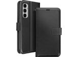 Mayaxess, Custodia A Portafoglio Samsung Galaxy S24 Fe Funzione Stand Con Cinturino, Nero