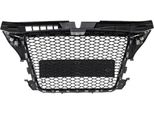 Griglia Radiatore A Nido D'ape Per Pdc Nero Lucido Per Audi A3 8P Facelift 08-13 Non RS3