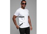 Ombre Clothing T-Shirt Da Uomo A Maniche Corte Ioelu Bianco S