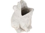 Rana Vaso Decorativo In Cemento Grigio Fioriera Vintage 18,5 Cm