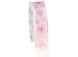 Nastro Regalo Stelle Rosa 25Mm 20M Decorazione Natalizia Nastro Glitterato