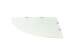 Vidaxl Mensola Ad Angolo Con Staffe Cromate In Vetro Bianco 45X45 Cm