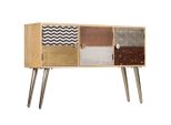 Vidaxl Credenza 120 X 30 X 75 Cm In Legno Massiccio Di Mango