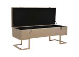 Panca Con Vano Portaoggetti 105 Cm Velluto Beige