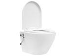 Vidaxl Wc Sospeso Senza Bordo Di Risciacquo Con Cassetta Integrata In Ceramica Bianca