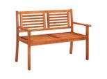 Vidaxl Panca Da Giardino A 2 Posti Con Cuscino 120 Cm In Legno Massiccio Di Eucalipto