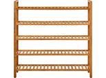 Vidaxl Scarpiera A 5 Ripiani 100X27X100 Cm In Legno Massiccio Di Rovere