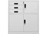 Syfax™ Armadio Per Ufficio Grigio Chiaro 90X40X102 Cm In Acciaio