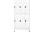 Vidaxl Armadietto Bianco 90X45X180 Cm In Acciaio