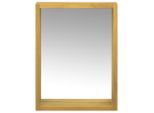 Vidaxl Armadio A Specchio 30X10X40 Cm In Legno Massiccio Teak