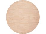 Piano Del Tavolo Rotondo Ø70X4 Cm Legno Massiccio Di Quercia Non Trattato
