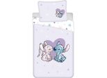 Jerry Fabrics Biancheria Da Letto In Cotone 140X200 Lilo E Stitch Federa Cuore In Erica 70X90 Jf 24