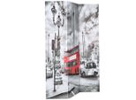 Divisorio Pieghevole 120 X 170 Cm London Bus In Bianco E Nero