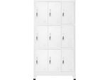 Vidaxl Armadietto A 9 Scomparti In Acciaio 90X45X180 Cm Grigio