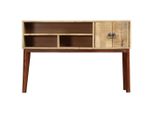 Tavolo Consolle 115 X 30 X 76 Cm In Legno Massiccio Di Mango